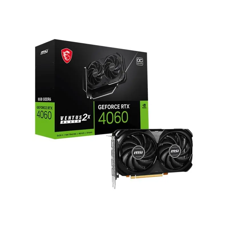 MSI GeForce RTX 4060 Ventus 2X Black 8G OC 8GB GDDR6 128bit Ekran Kartı