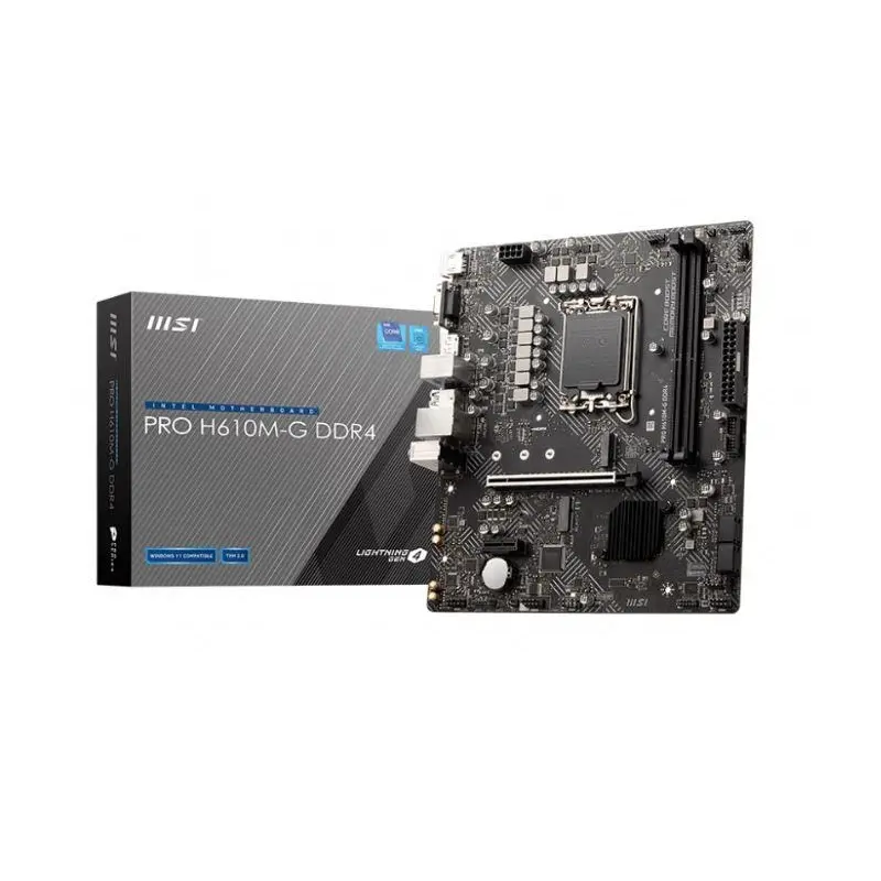 MSI PRO H610M-G DDR4 3200MHZ 1XVGA 1XHDMI 1XDP 1XM.2 USB 3.2 MATX 1700P (12. / 13. VE 14. Nesil İşlemci Uyumlu)