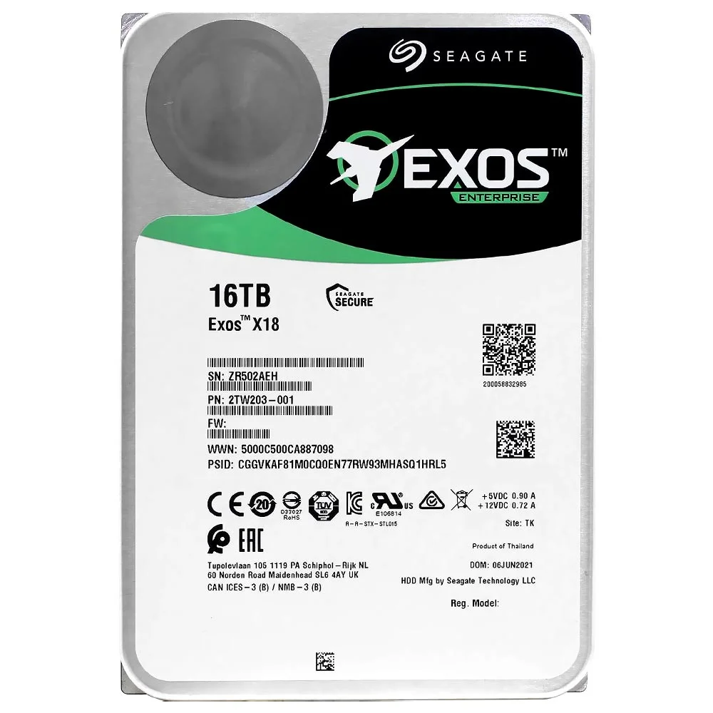 GPT  16 TB Seagate 3.5" Exos SATA X18 512E 7200RPM 256MB ST16000NM001J (Resmi Distribütör Garantili)