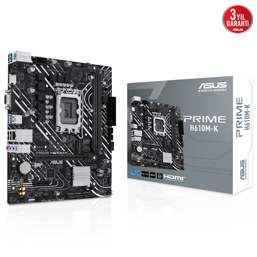 ASUS PRIME H610M-K ARGB DDR5 5600MHZ Anakart