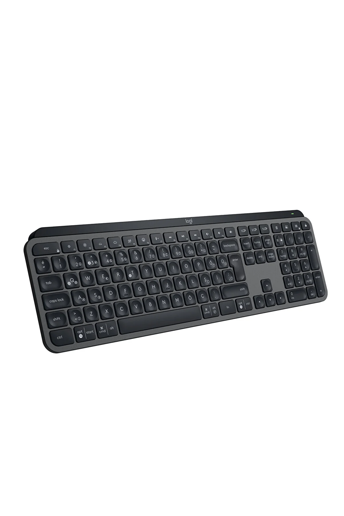 Logitech MX Keys S Gelişmiş Aydınlatmalı Tam Boyutlu Kablosuz Türkçe Q Klavye - Siyah