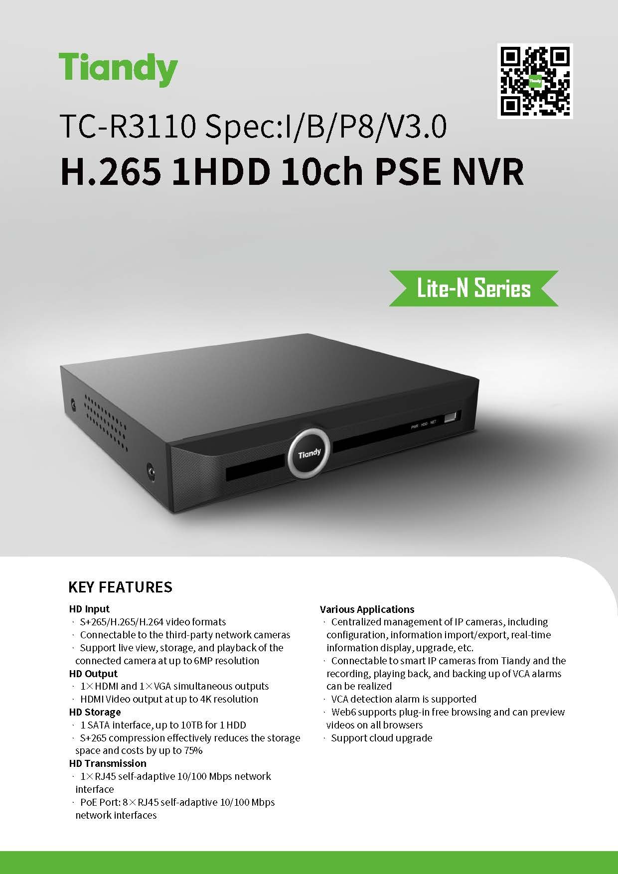 Tiandy TC-R3110 I/B/V3.0