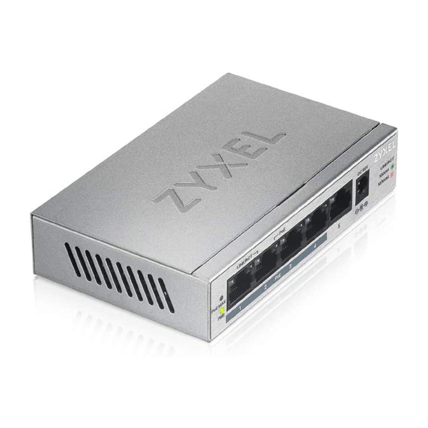Zyxel 5port 60w 4port PoE GS-1005HP Yönetilemez Switch Desktop