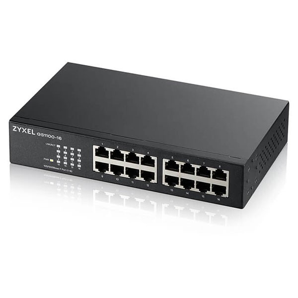 Zyxel GS1100-16 16 Port Gigabit Yönetilemez Switch