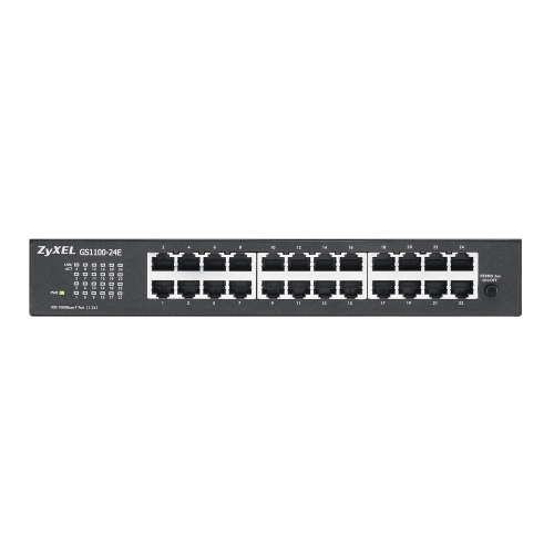 Zyxel GS1100-24E V3, 24 Port, GigaBit, Yönetilemez, Sessiz, Rackmount Switch