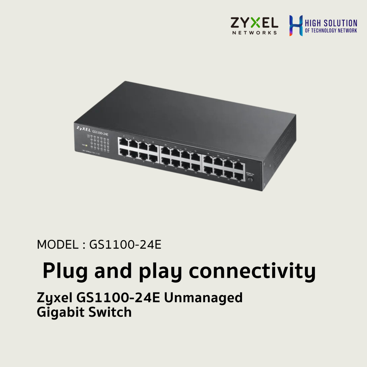 Zyxel Gs1100-24E 24 Port Switch Hub